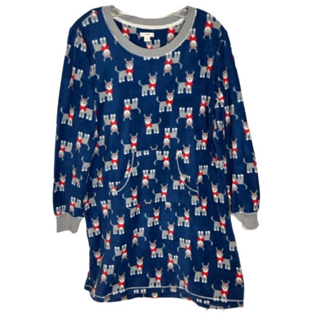 Layla Plush Nightgown Nightshirt Festive Pajamas Dog with Reindeer Horns…